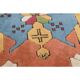 1970s Vintage Turkish Oushak Handmade Wool Cotton Orange Area Rug 175x329