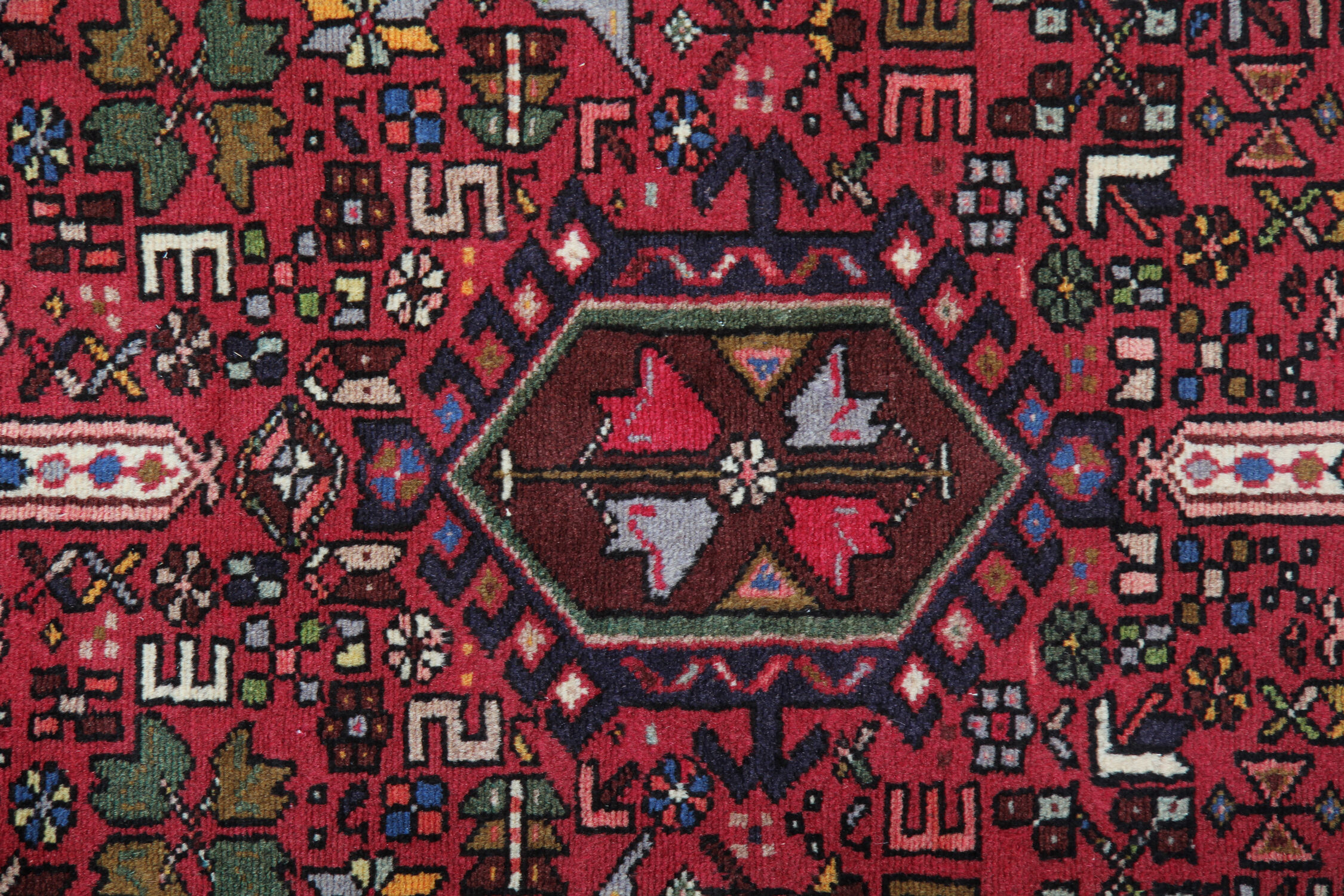 Persian Gharajeh runner rug 75x370cm