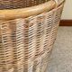 Large VINTAGE WICKER BASKET Wood