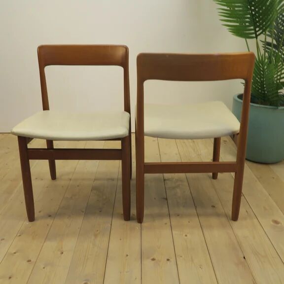 Set of 8 mid-century teak chairs, Denmark 1960.