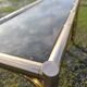 Gold console and vintage smoked glass, imitation bamboo 1970