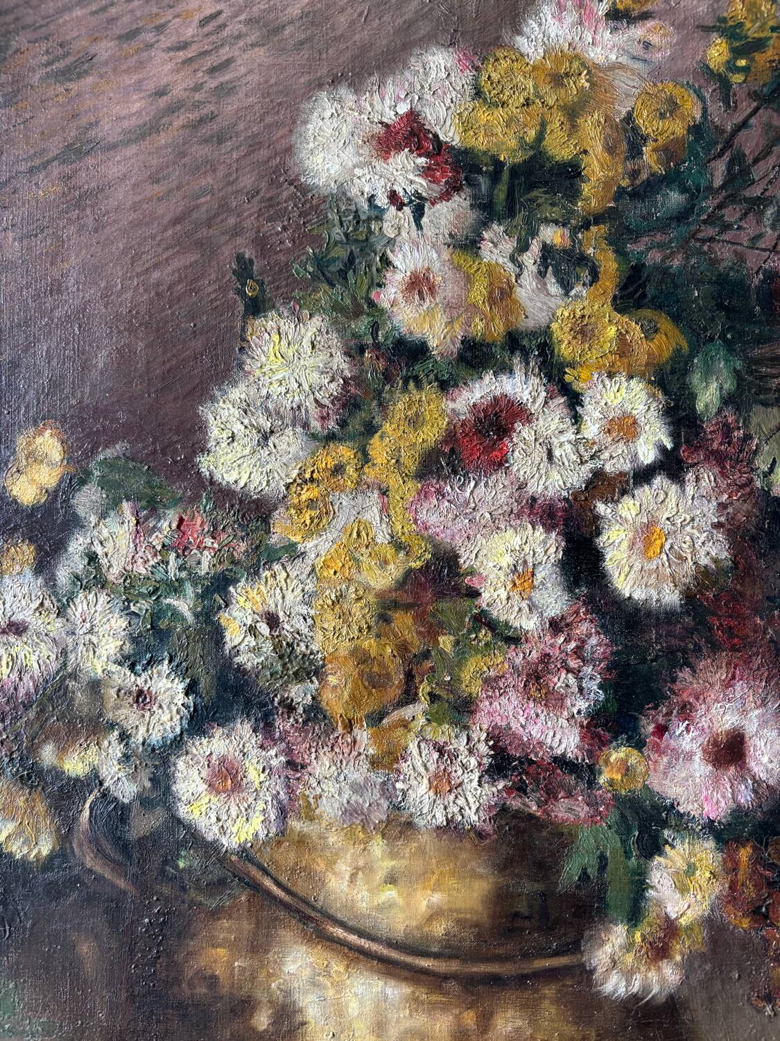 Flowers in a cauldron