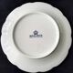 4 Royal Boch dessert plates with "Blue Onions" pattern.