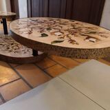 Georges Pelletier Vallauris La Roue Magnolias Vintage Coffee Table