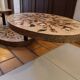 Table basse Georges Pelletier Vallauris La Roue Magnolias Vintage