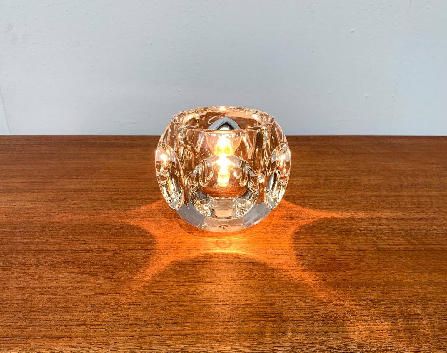 Vintage German glass table lamp by Peill & Putzler.
