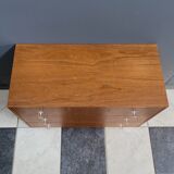 Teak chest of drawers 1970s with perspex handles