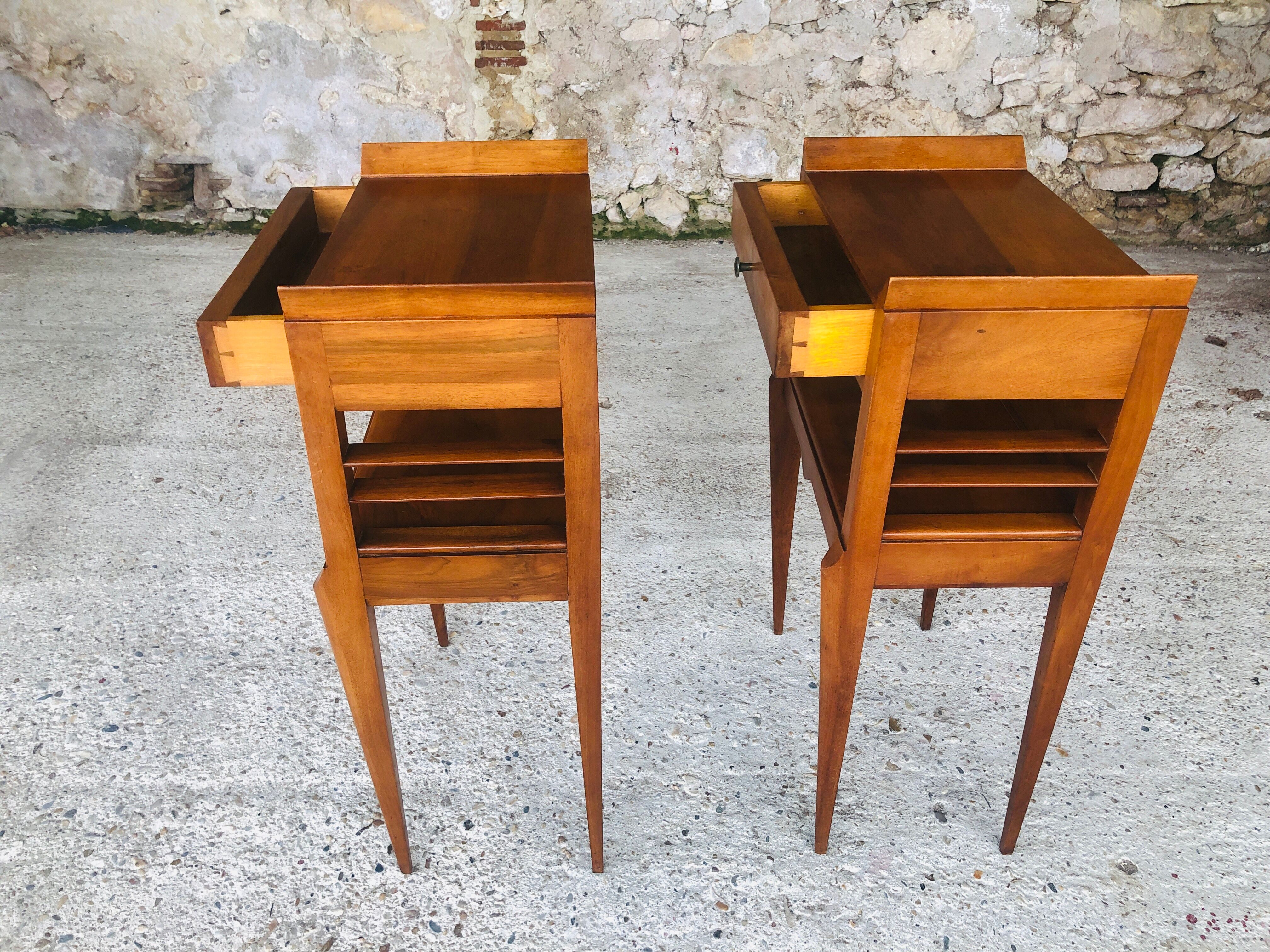 Pair of Italian bedsides, Art deco 50s