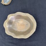 Antique hammered brass cup - pocket empty - golden - frieze