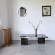 "Rizzo" lacquered and brass coffee-bar table from the 1970s.