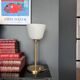 "Senator" lamp in brass and opaline.