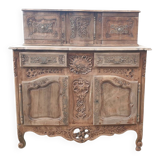 Provencal furniture in finely carved light walnut with wrought ironwork