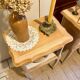 Table de chevet bois brut