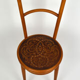 J&J Kohn bistro chair with decorated seat