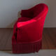 Red velvet bench