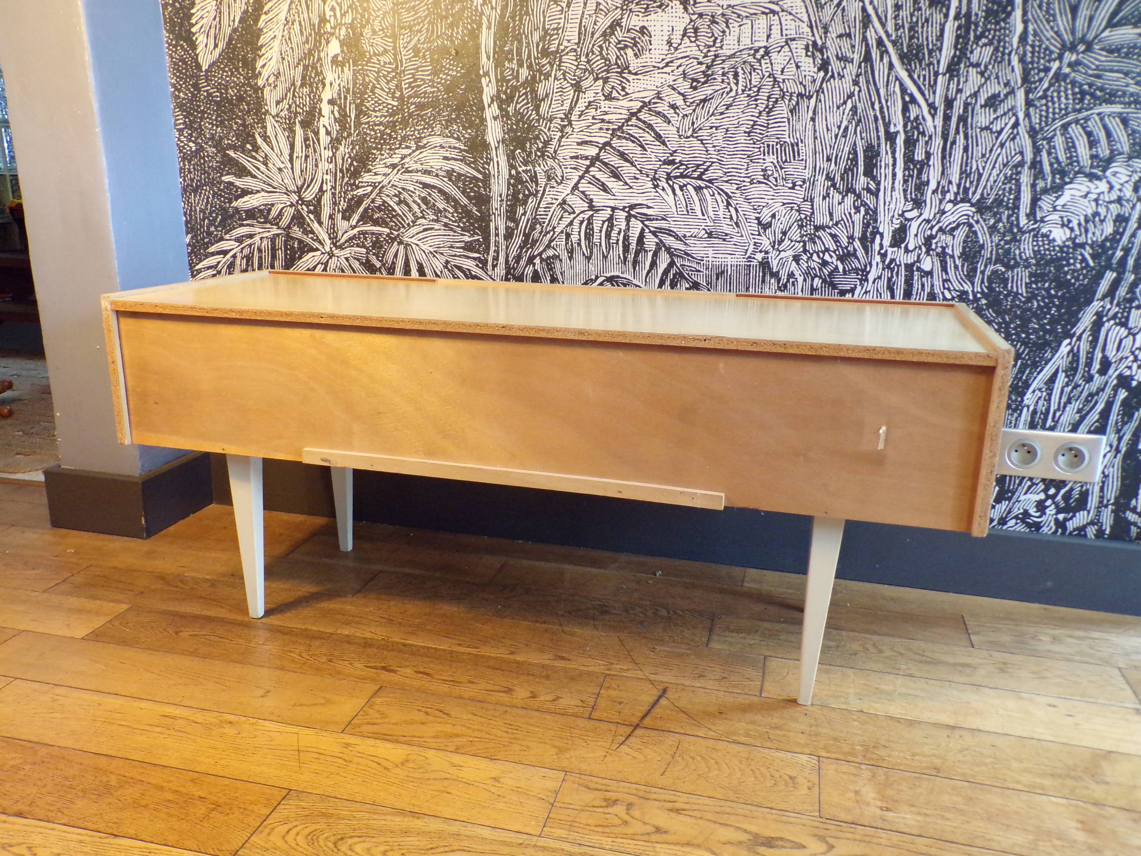 Enfilade vintage en bois blanchi