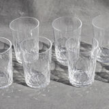 8 signed Baccarat cut crystal glasses richelieu model