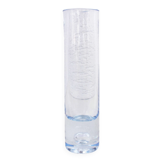 Vintage blue glass vase