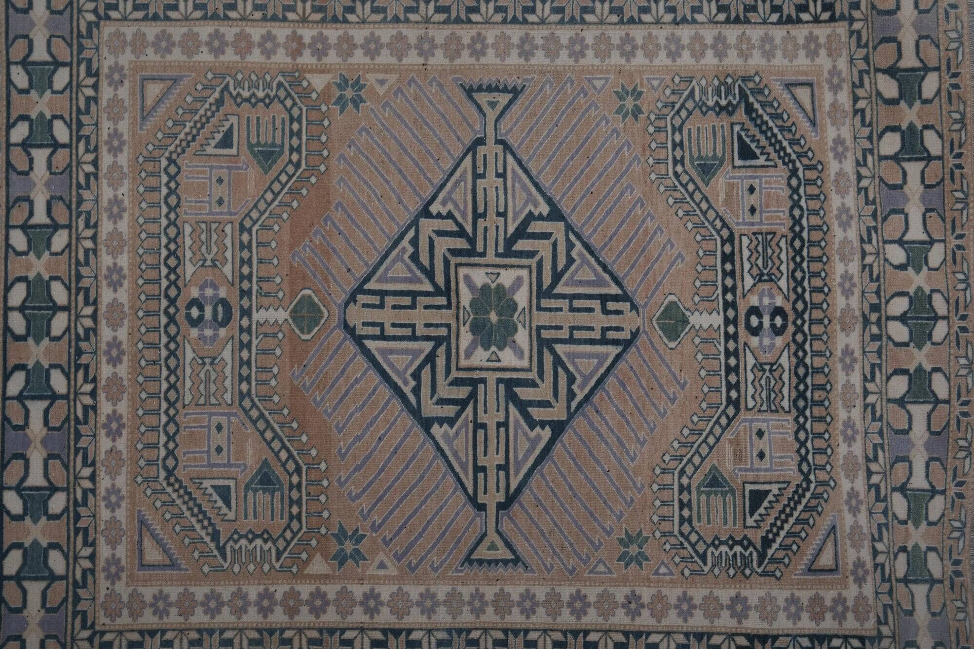 Vintage Turkish Oushak rug 183x193 cm