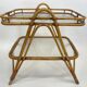 Vintage rattan table side table bamboo rattan 60's