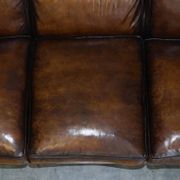 Howard & Son leather canapé, restored vintage, 3-seater