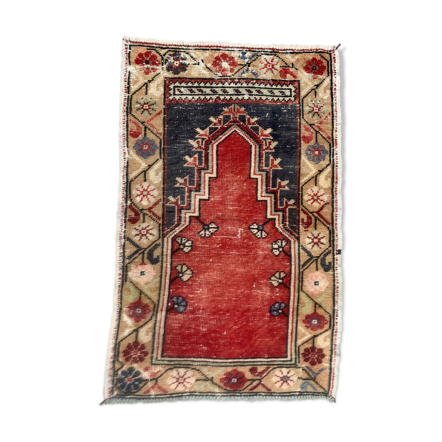 Turkish oushak rug 115x73 cm vintage carpet