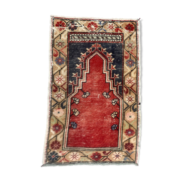 Turkish oushak rug 115x73 cm vintage carpet