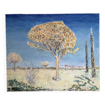 Paysage de Provence moderne