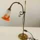 Antique desk lamp - Tulip glass paste signed Muller Frères