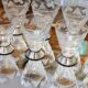 Art Deco liqueur set, glass & silver-plated metal ARGIT