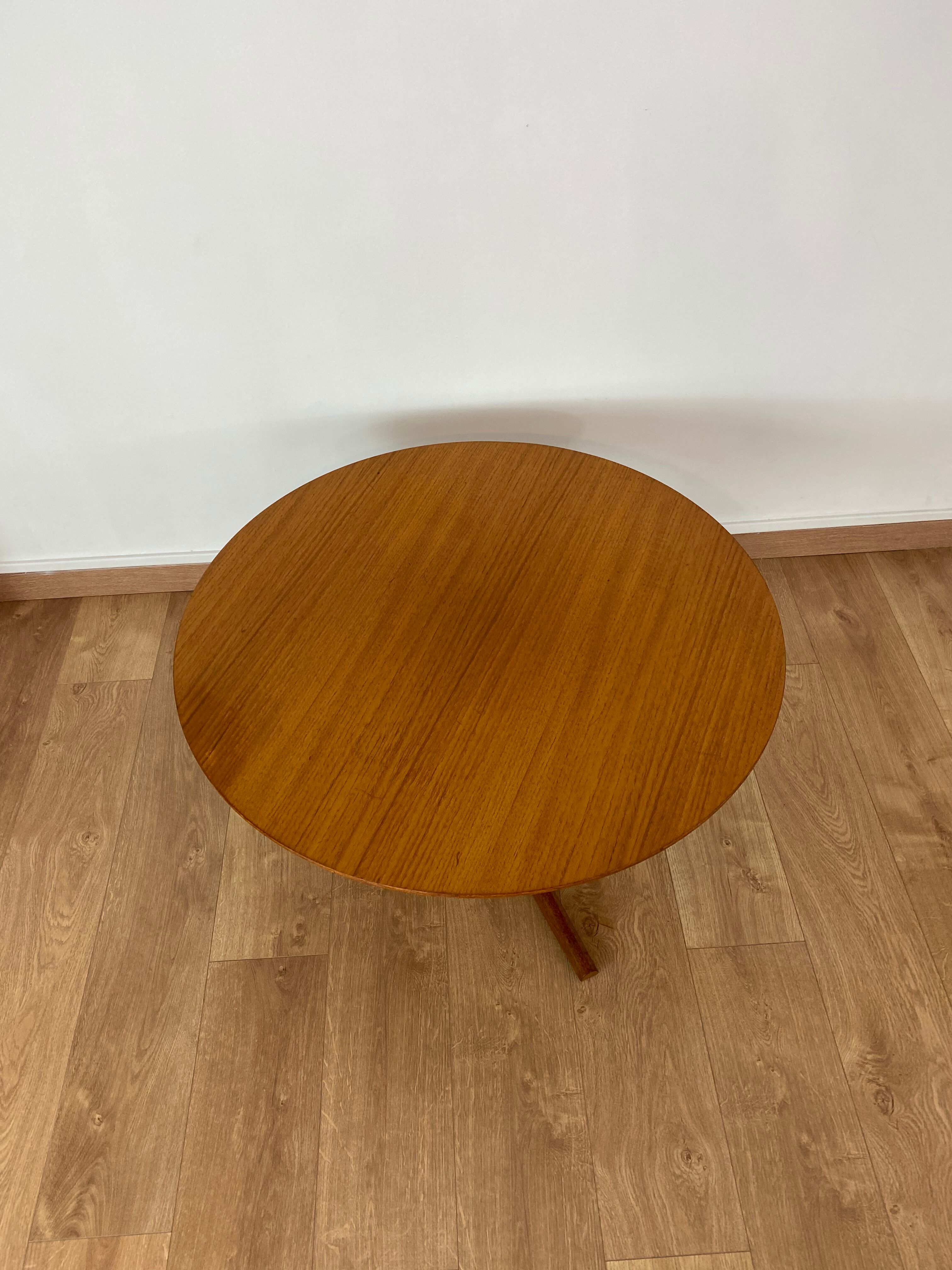 Scandinavian coffee table vintage round tripod