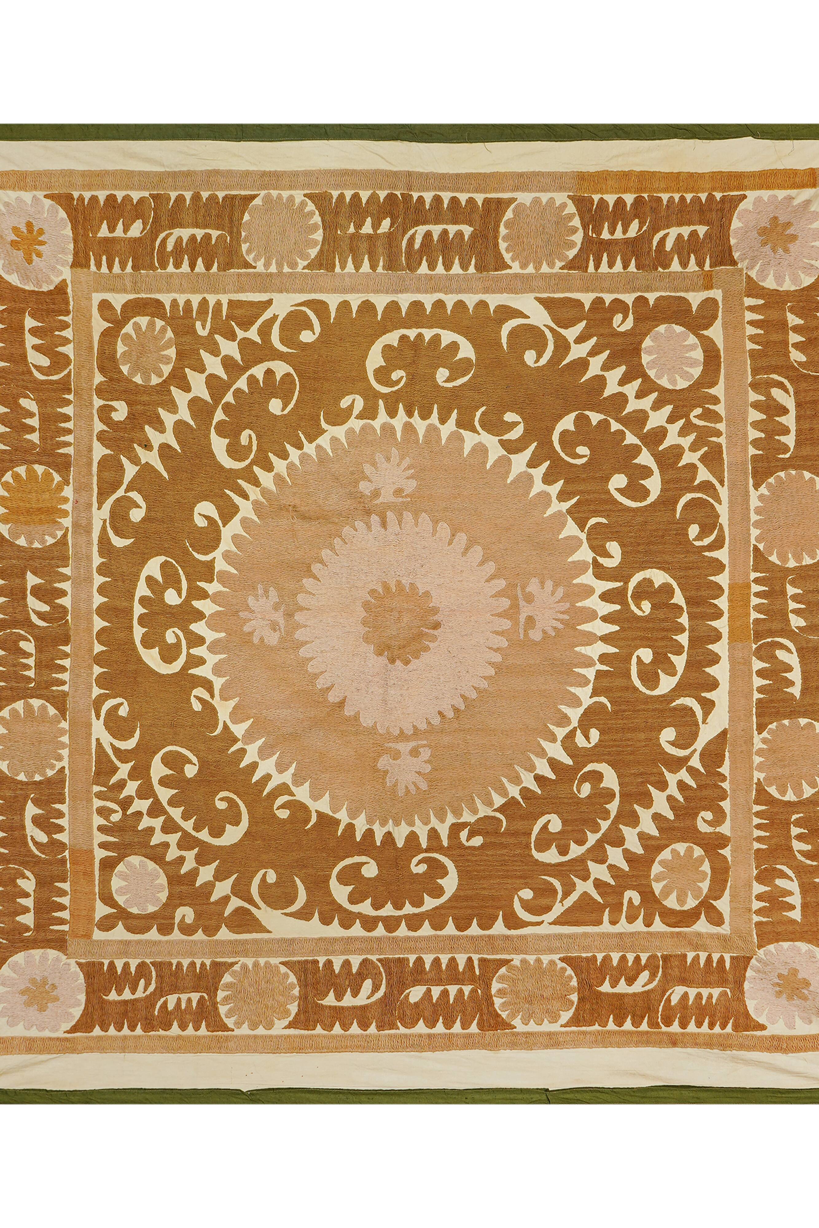 Hand-knotted rug, vintage Turkish rug 134x135 cm