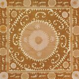 Hand-knotted rug, vintage Turkish rug 134x135 cm