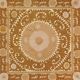 Hand-knotted rug, vintage Turkish rug 134x135 cm