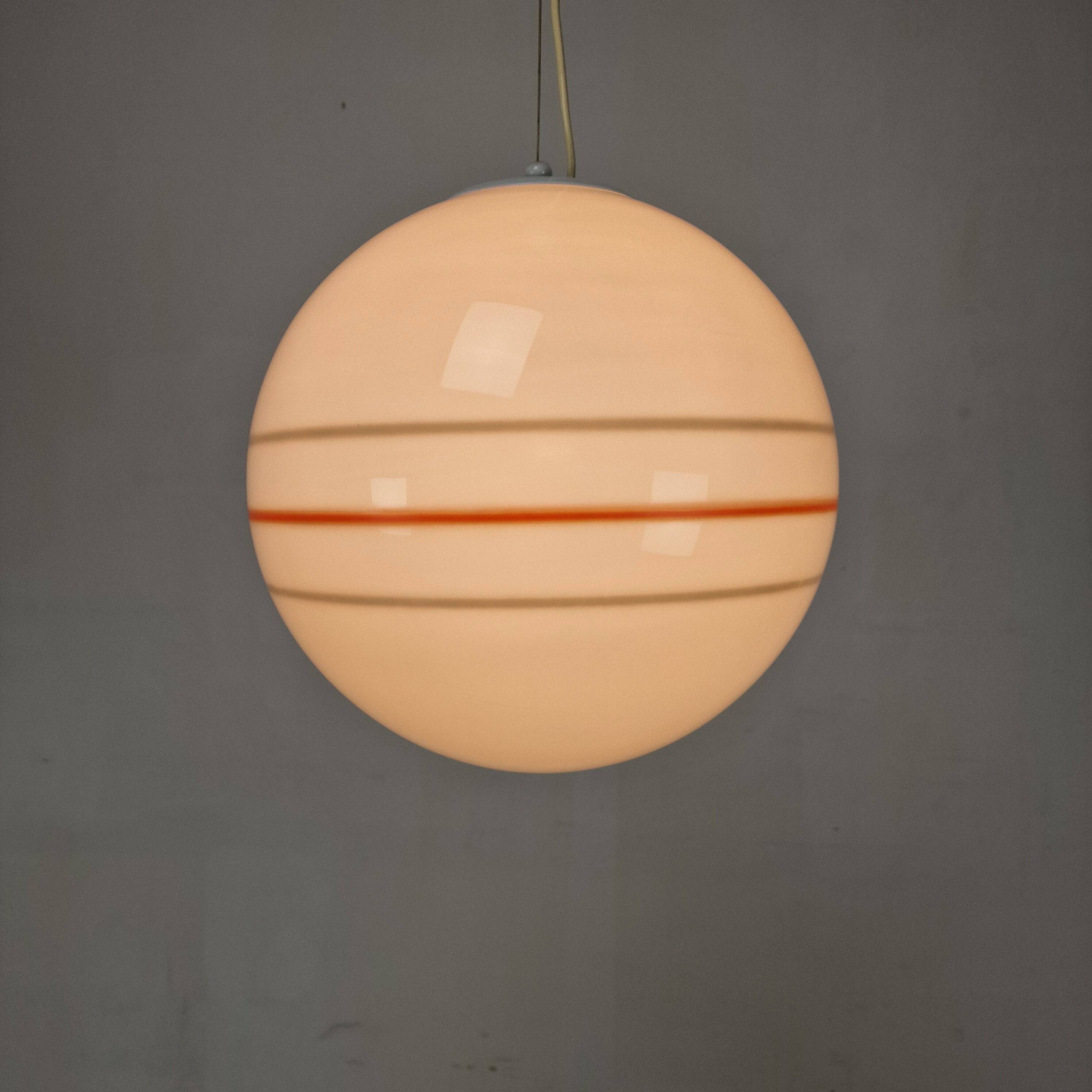 Italian Murano Glass Globe Chandelier, 1970s