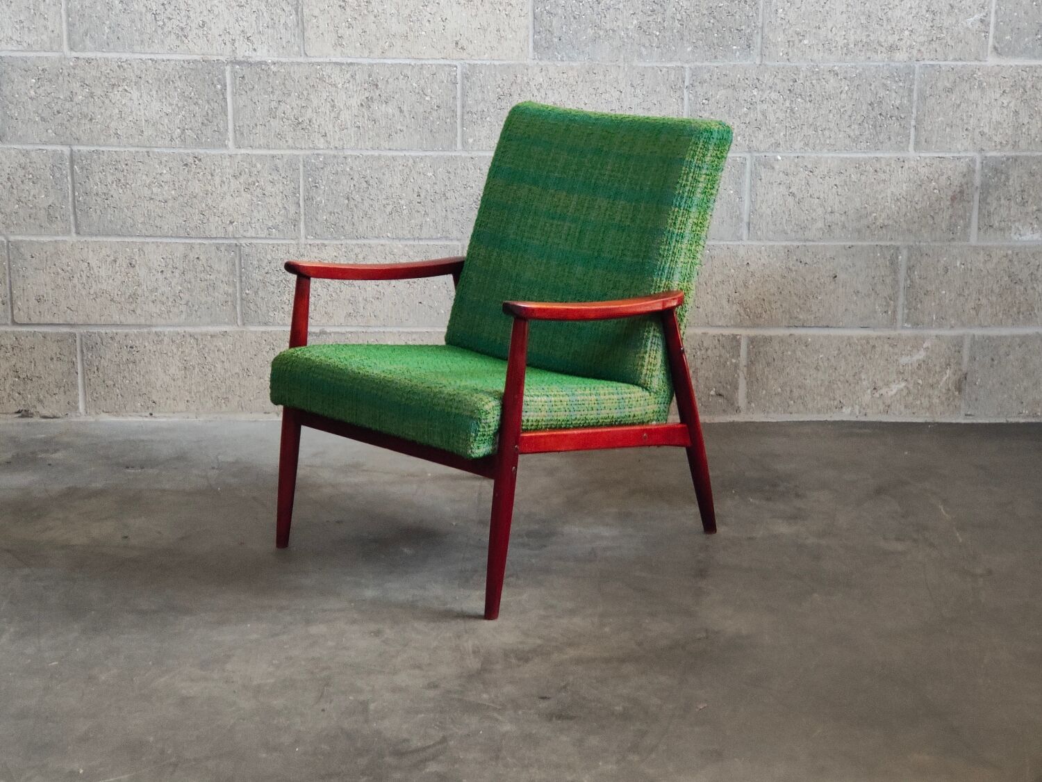 Pair of green armchairs by Jiri Jiroutek for Interier Praha 1960