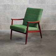 Pair of green armchairs by Jiri Jiroutek for Interier Praha 1960