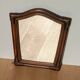 Miroir- Vintage 49x43 cm - Bambou, Rotin - Bois patiné 1970