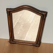 Mirror - Vintage 49x43 cm - Bamboo, Rattan - Patinated wood 1970