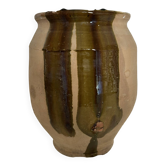 Old jar with brushstroke decoration