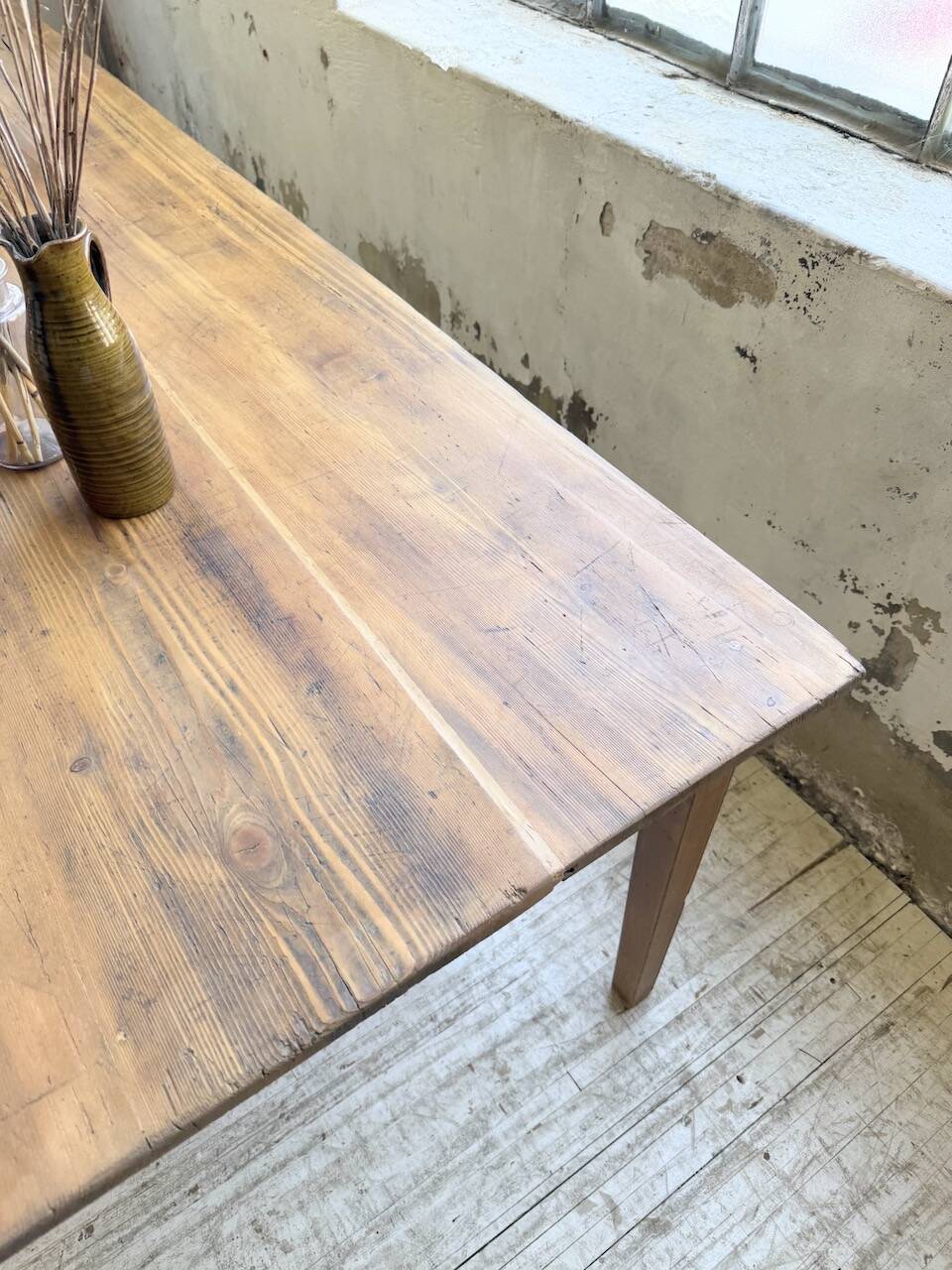 50s pine and oak farmhouse table 2.5m