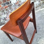 Vintage Scandinavian chair in teak, antique seating furniture.
