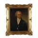 Old painting of a male portrait in oil on canvas from the 18th-19th century.