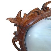 Specchio Antico Originale 1870 In Noce Massello Intagliato Stile Rococò