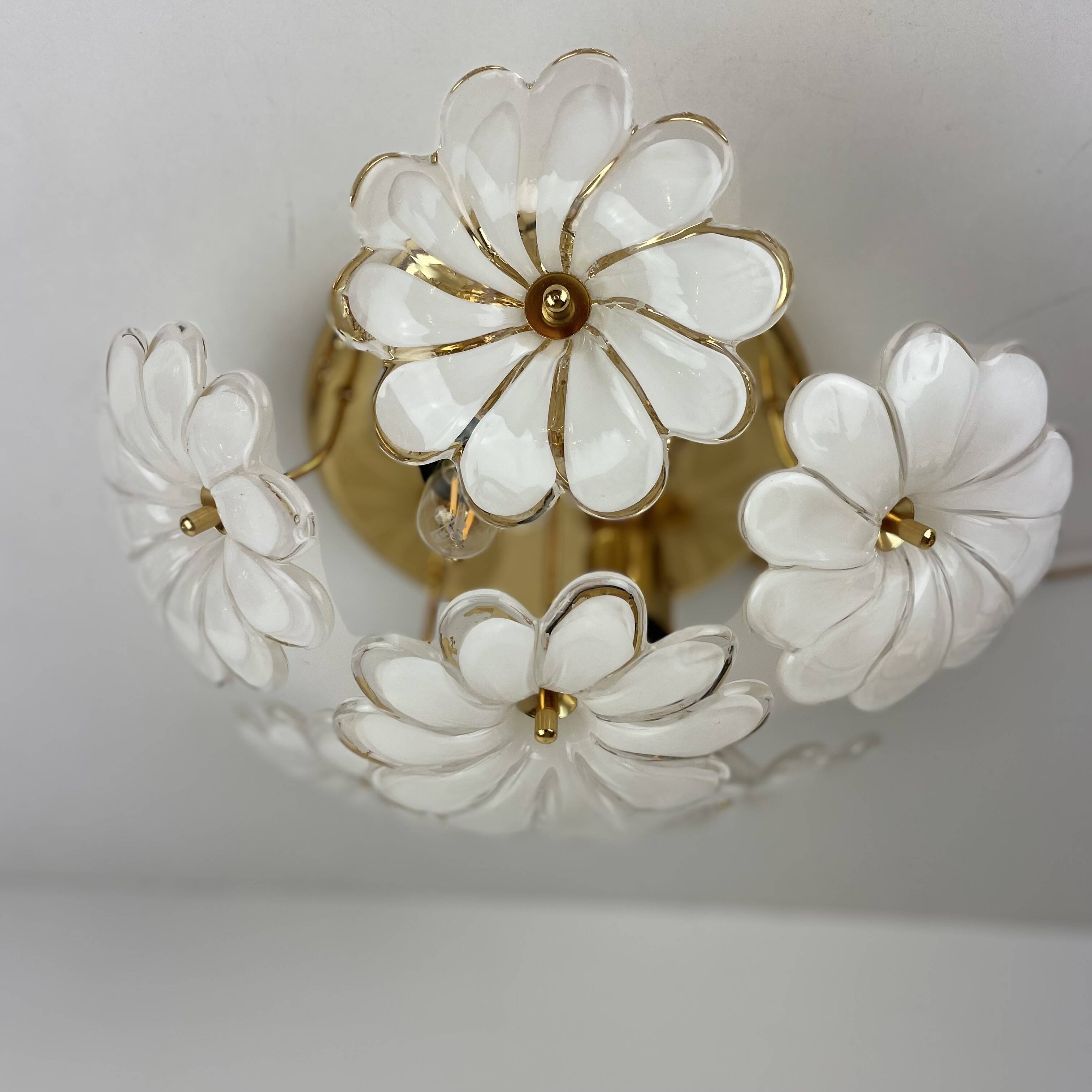 1980' Murano Flower Ceiling Light