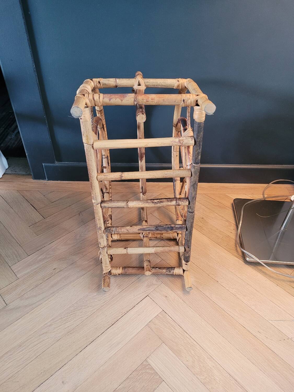 Vintage bamboo magazine rack