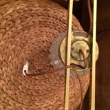 Chiselled glass wall sconce from the 70s