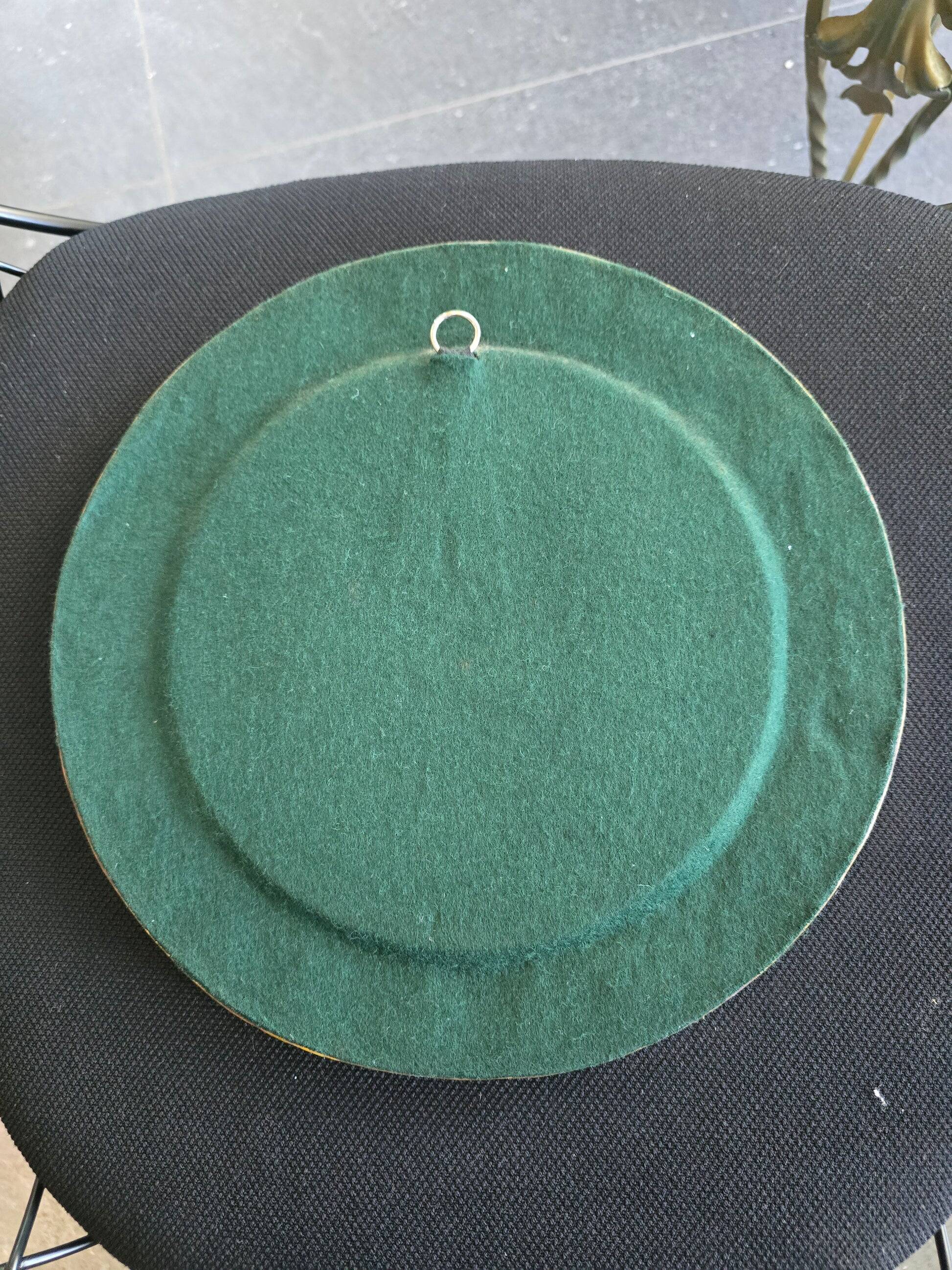Mithé Espelt - glazed ceramic mirror. Floral decoration, 1960s.