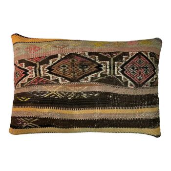 Housse de coussin kilim vintage turque faite à la main