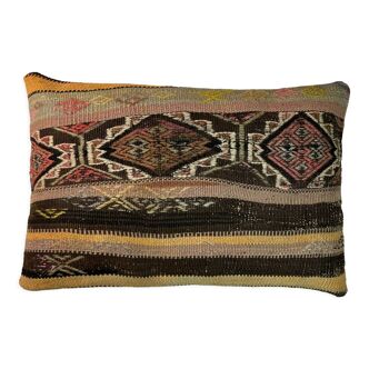 Vintage turkish handmade kilim cushion cover